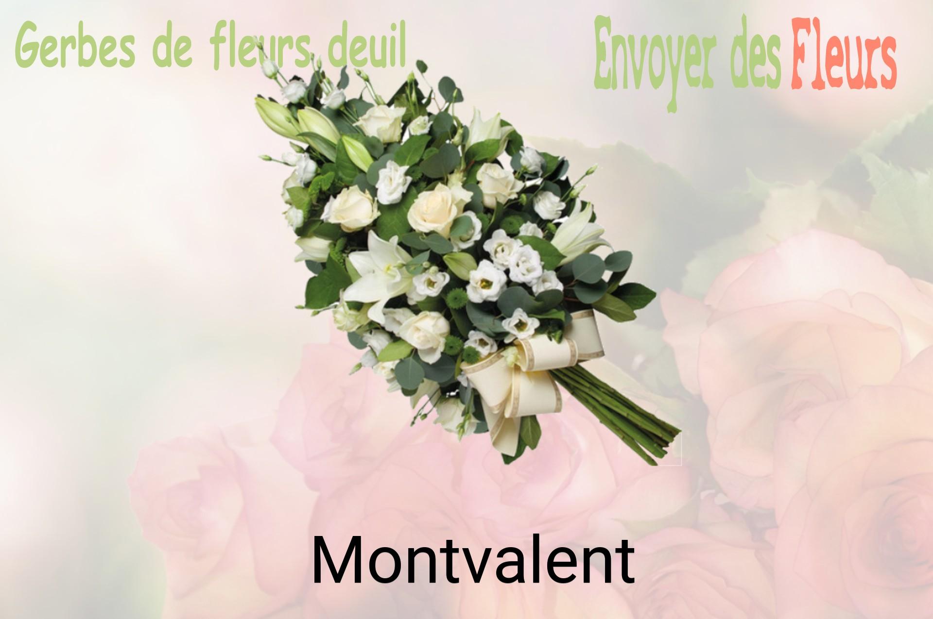 Gerbe de fleurs de deuil livrée à Montvalent